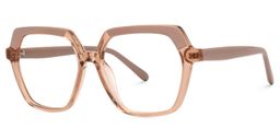 Norah Champagne Geometrische Brille2