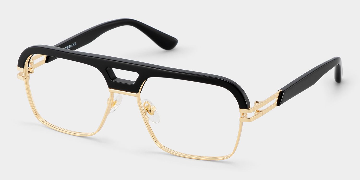 Griff Schwarz Pilot Brille4