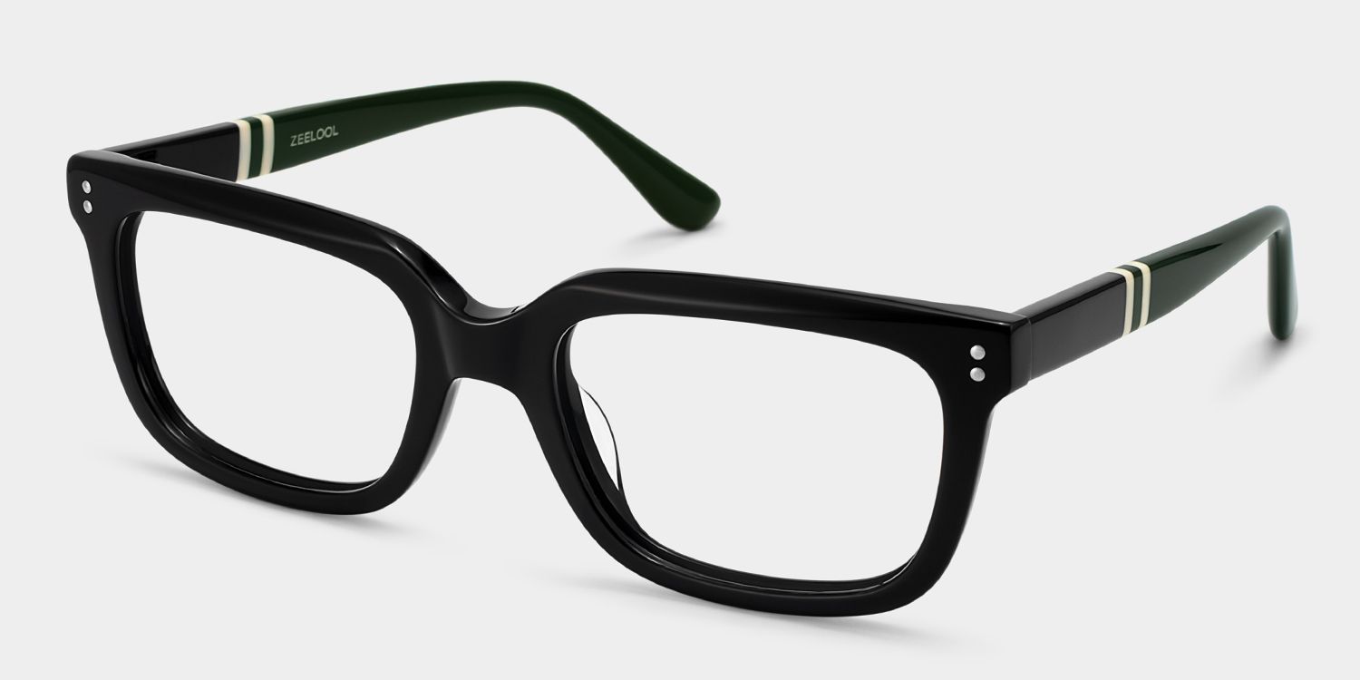 Fern Rechteckige Brille in Schwarz | ZEELOOL4