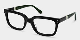 Fern Schwarz Rechteckig Brille4