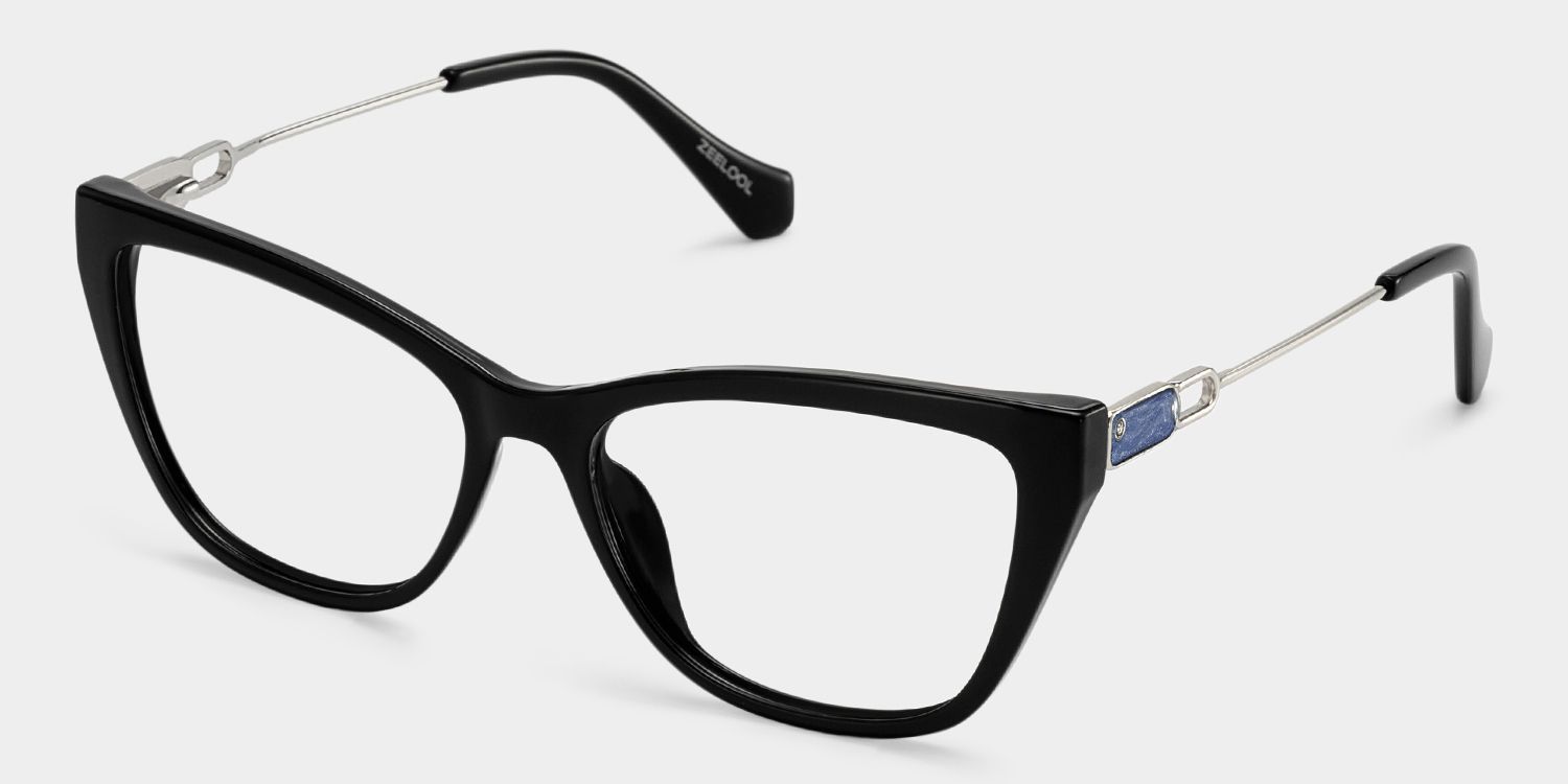 Celeste Schwarz Cateye Brille4
