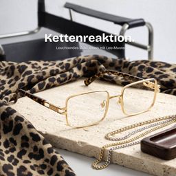 Olivia Gold Rechteckig Brille0