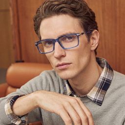 Orion Blau Rechteckig Brille7