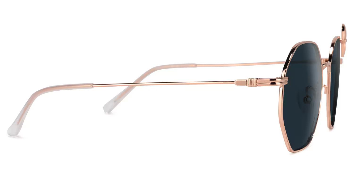 Kaitlyn Metal Rosa-Gold Geometric Sonnenbrille | ZEELOOL2