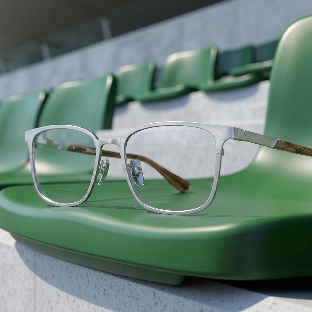 Aubrey Silber Rechteckig Brille2