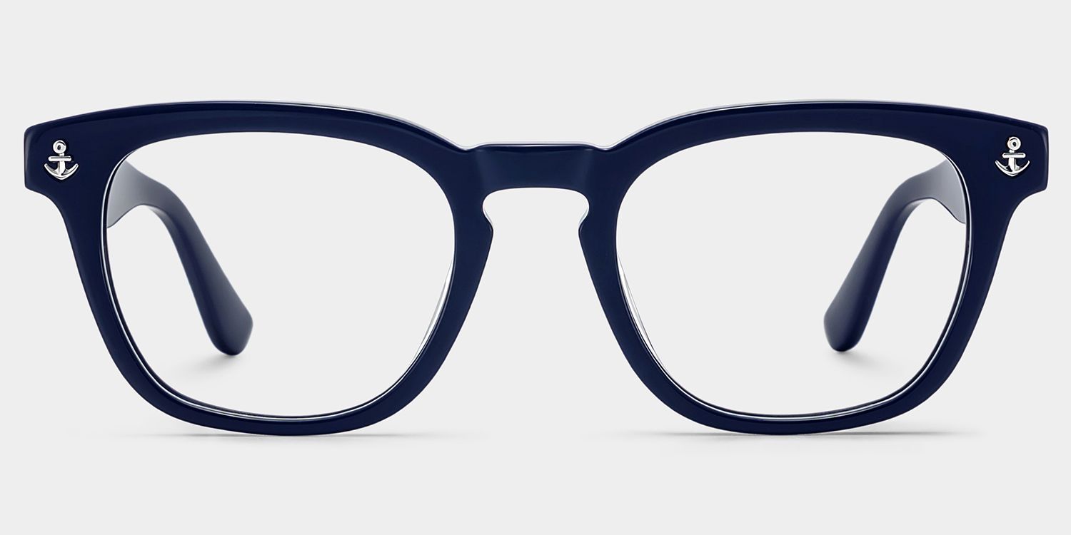 Runde Blaue Brille Pierce für Herren | ZEELOOL2