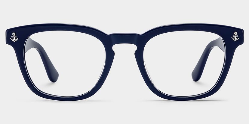 Pierce Blau Rund Brille