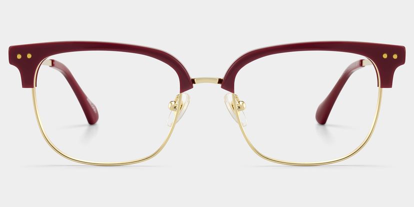 Nathan Rot Browline Brille