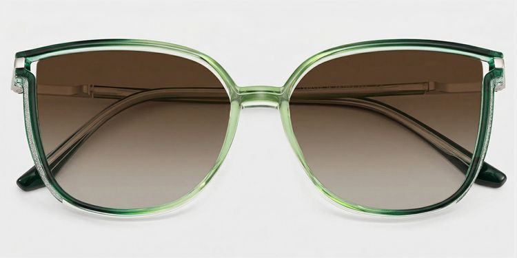 Walden Hellgrün Quadratisch Sonnenbrille