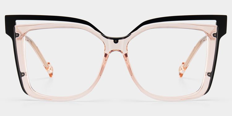 Twolla Beige Quadratisch Brille