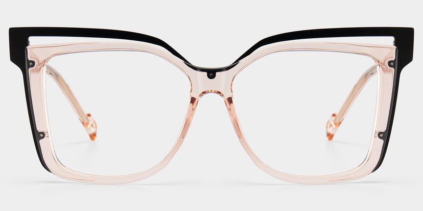 Twolla Beige Quadratisch Brille