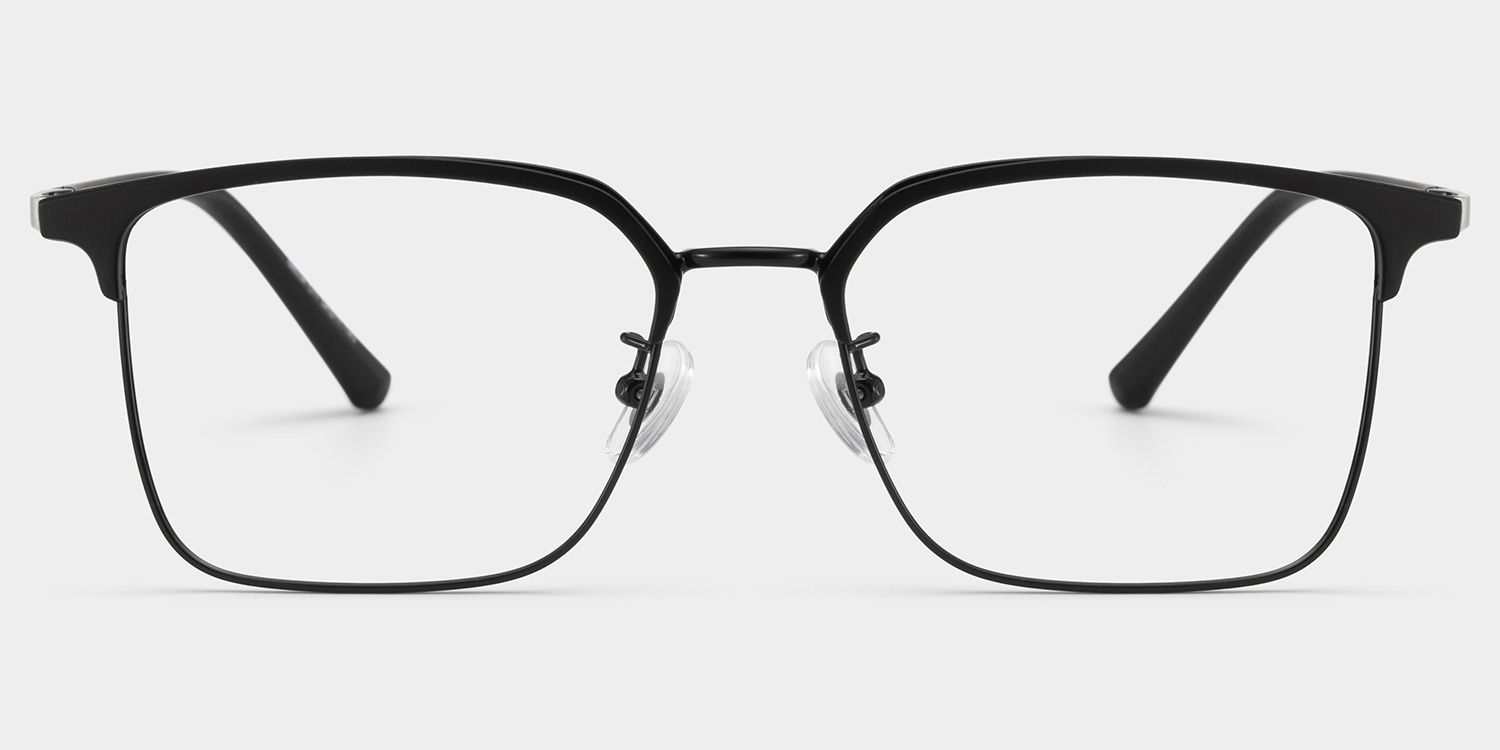 Tait Schwarz Rechteckig Brille1