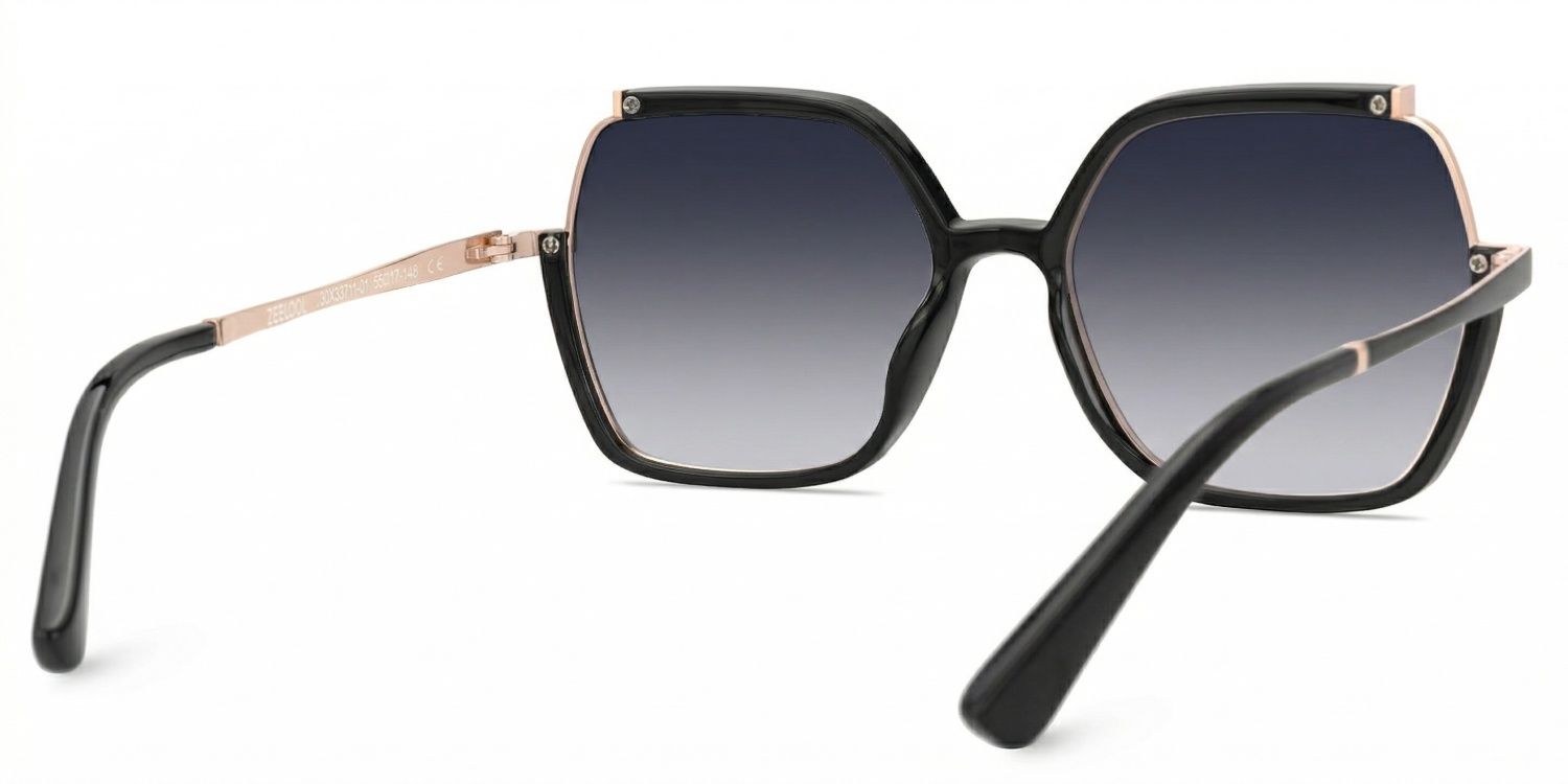 Yulisa Schwarz Square Polarisierte Sonnenbrille zum Autofahren | ZEELOOL3