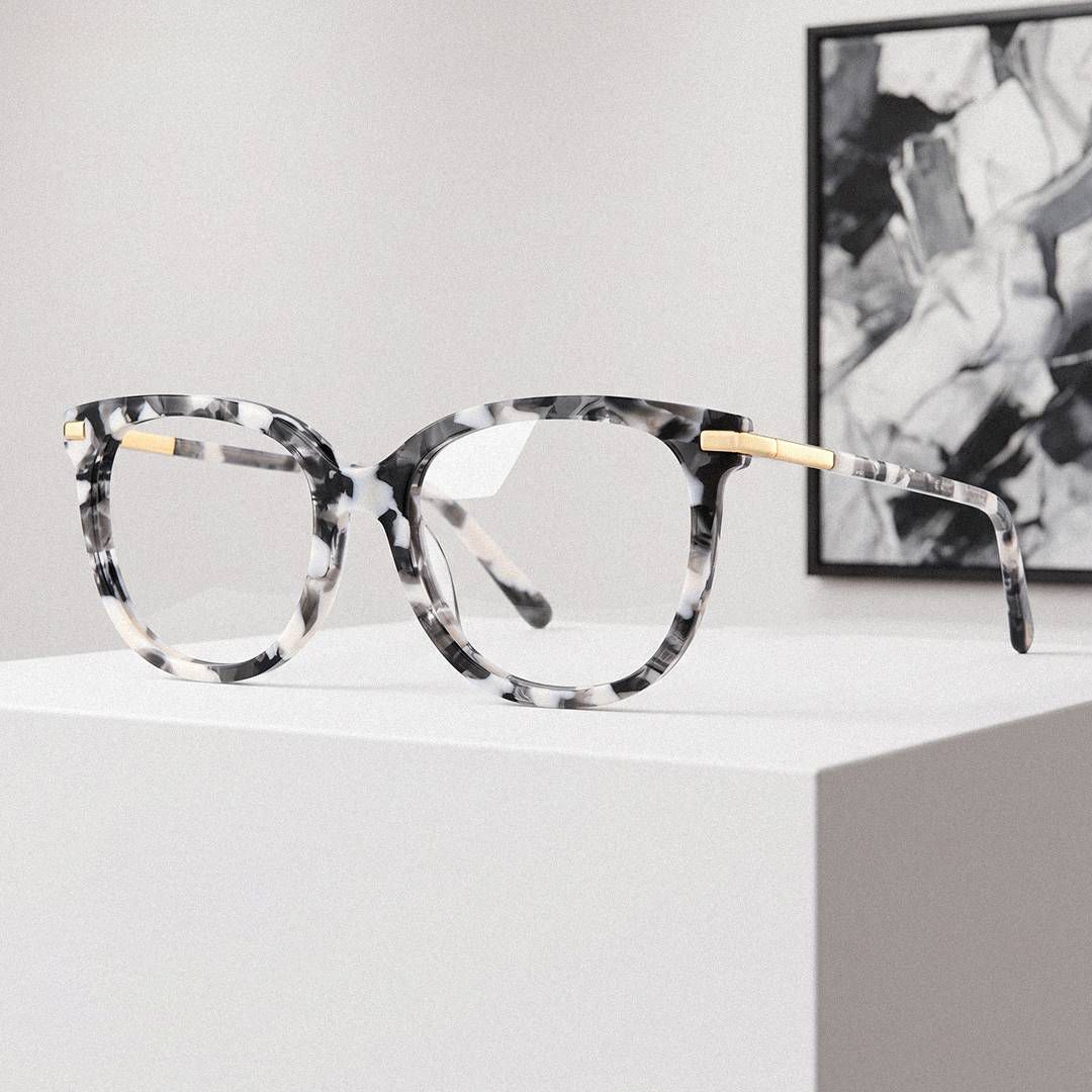 Mailyn Marmor Rund Gemischte-Materialien Brille0