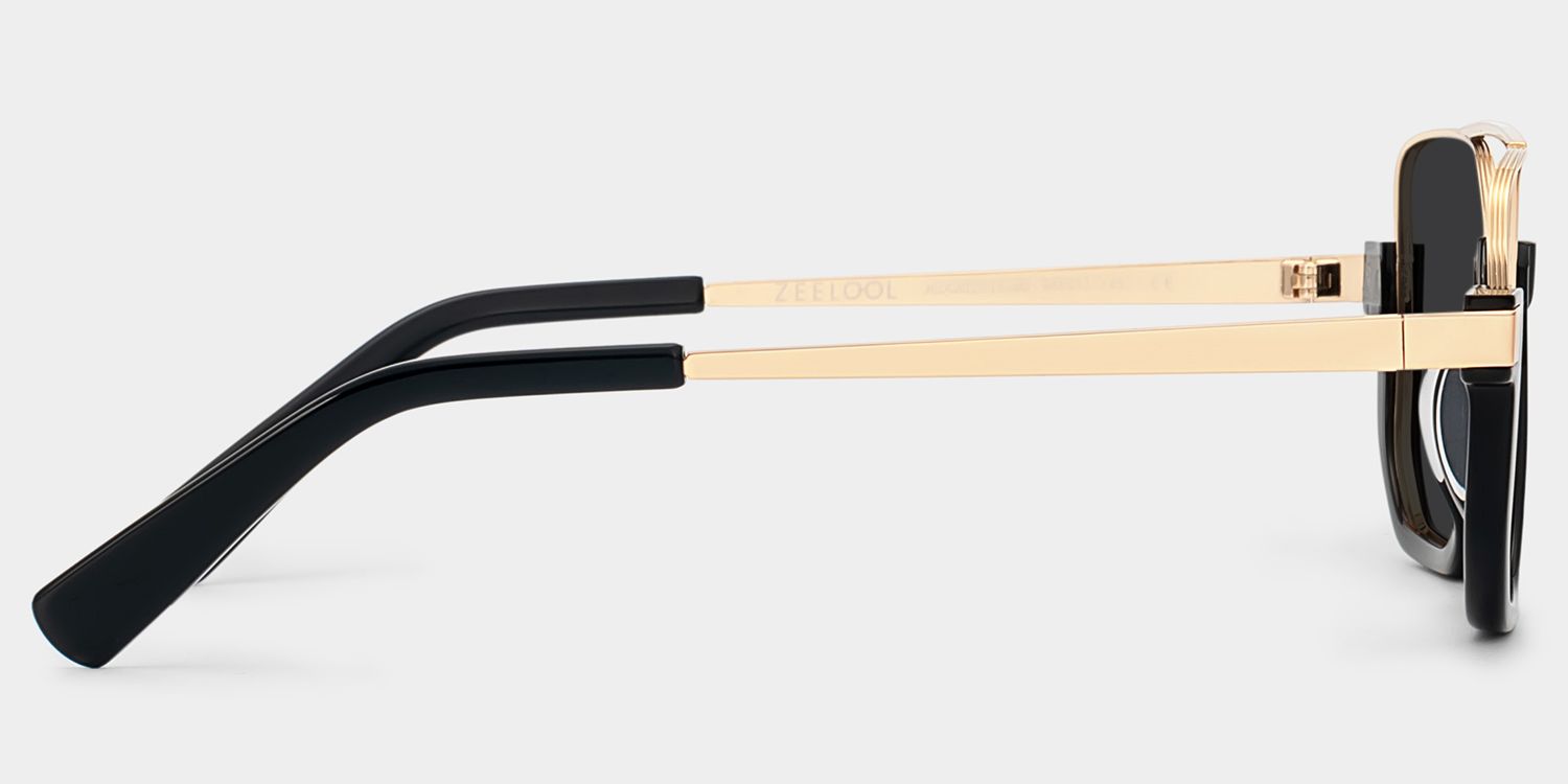 Oromiya Mixed Schwarz-Gold Aviator Sonnenbrille | ZEELOOL3