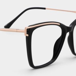 Matia Schwarz Quadratisch Brille4