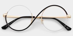 Alina Schwarz Rund Brille4