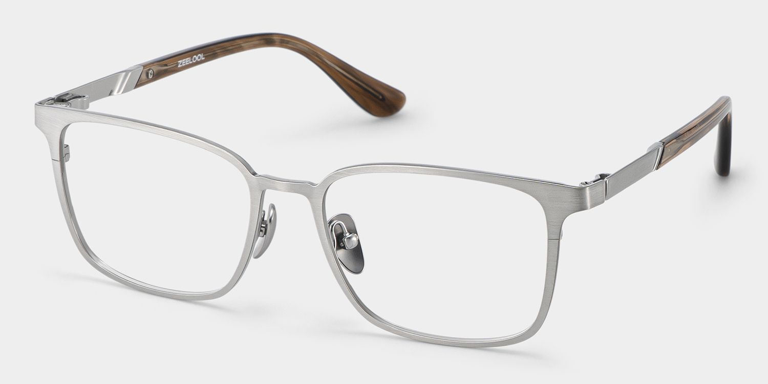 Aubrey Silber Rechteckig Brille5