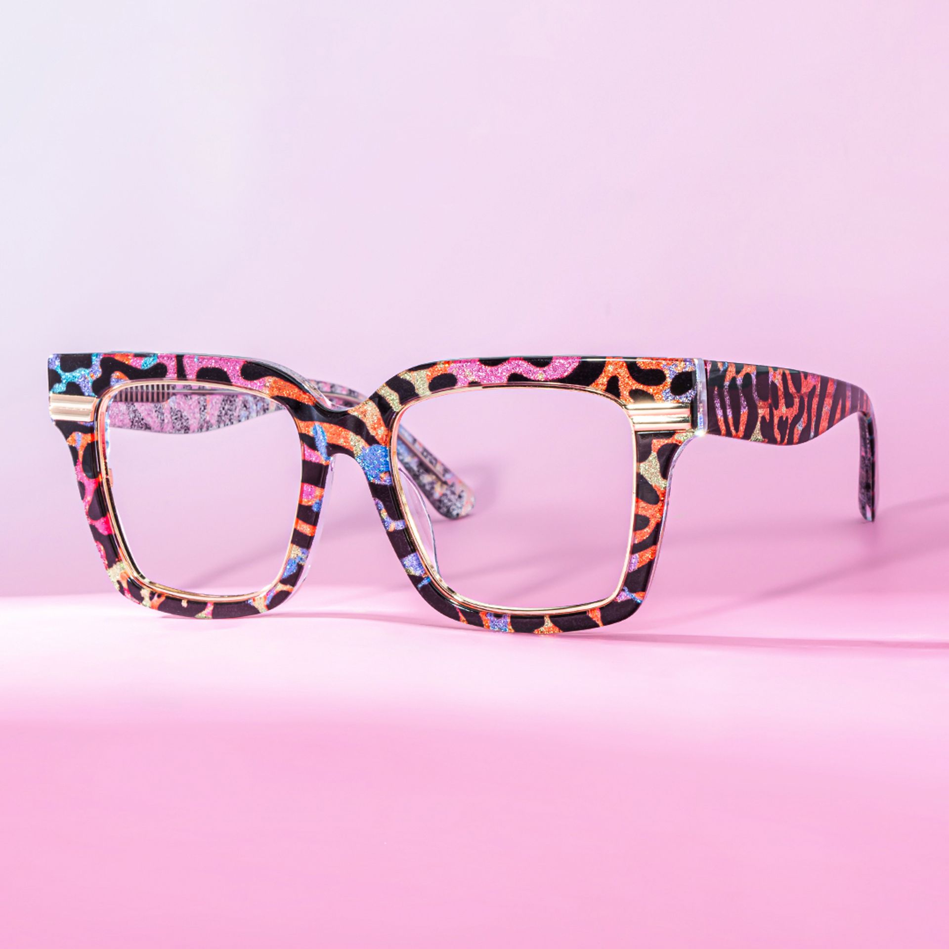 Taylor Bunt-Leo Quadratisch Gemischte Materialien Brille1