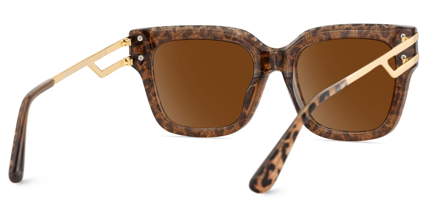 Lidia Braun-Leo Quadratisch Gemischte-Materialien Brille4