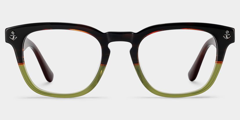 Pierce Braun-Grün Round Brille
