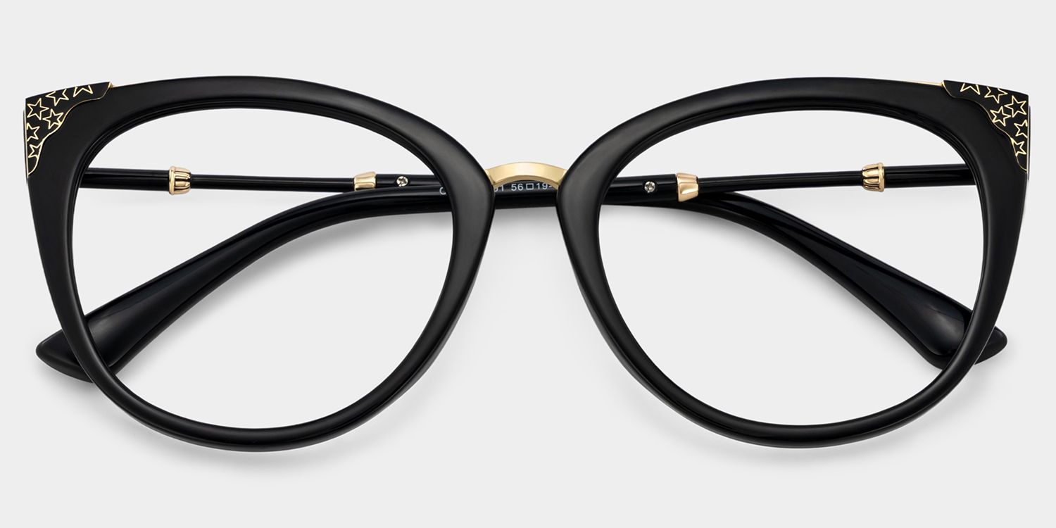 Dalton Schwarz Cateye Brille1