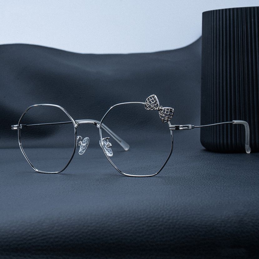 Kaitlyn Silber Rechteckig Brille