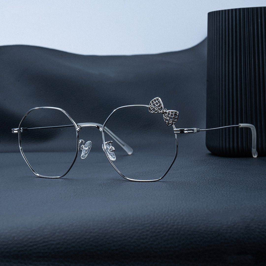 Kaitlyn Silber Geometrisch Brille