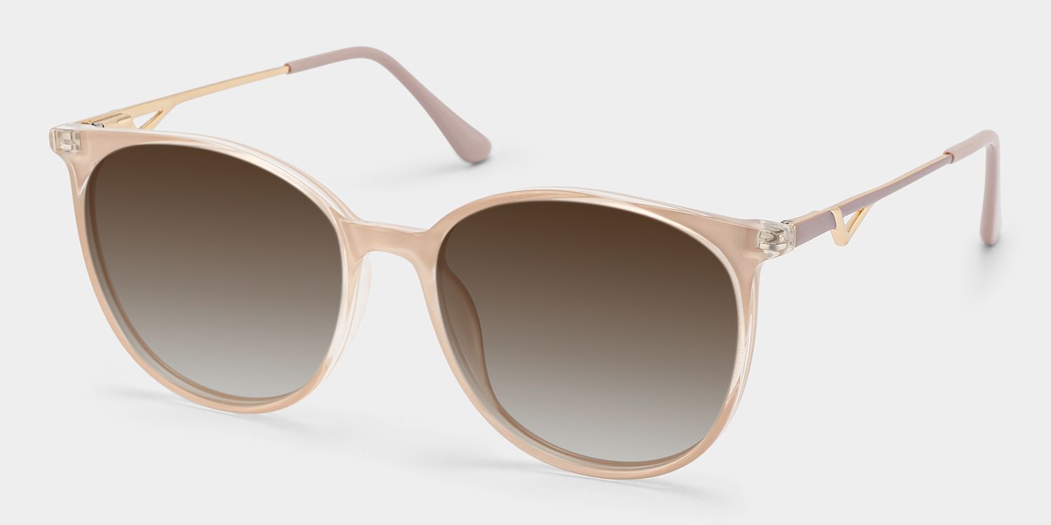 Babbage Hellbraun Round Sonnenbrille, die Dein Gesicht umrahmen | ZEELOOL2