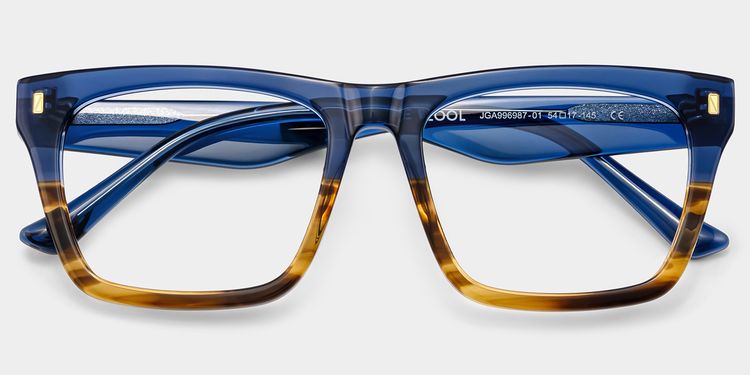 Brookins Blau-Braun Rechteckig Brille