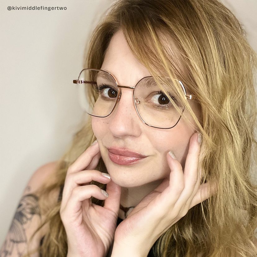 Perry Roségold Geometrisch Brille