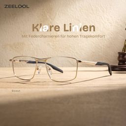 Scout Gold Rechteckig Brille0