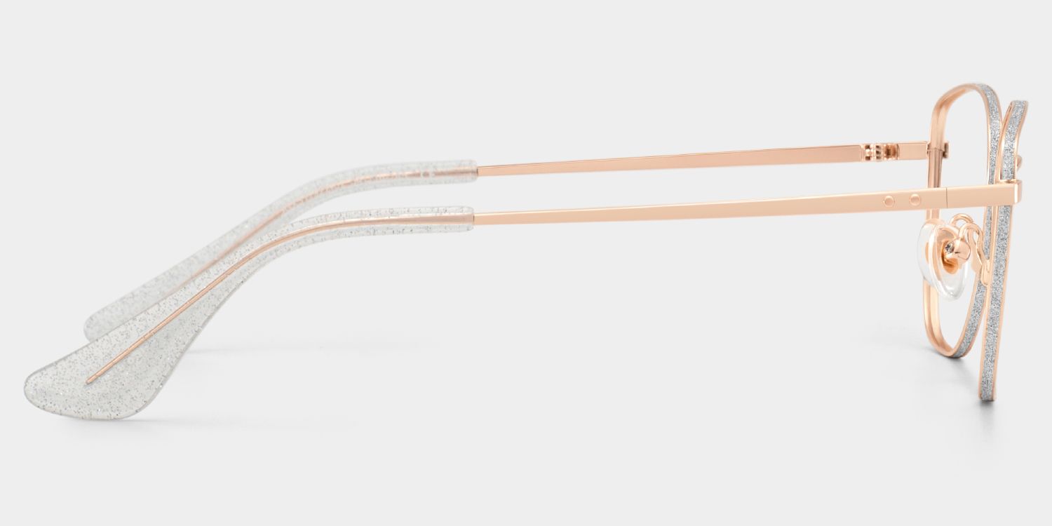 Skyler Rosa-Gold Schmetterling Brille5