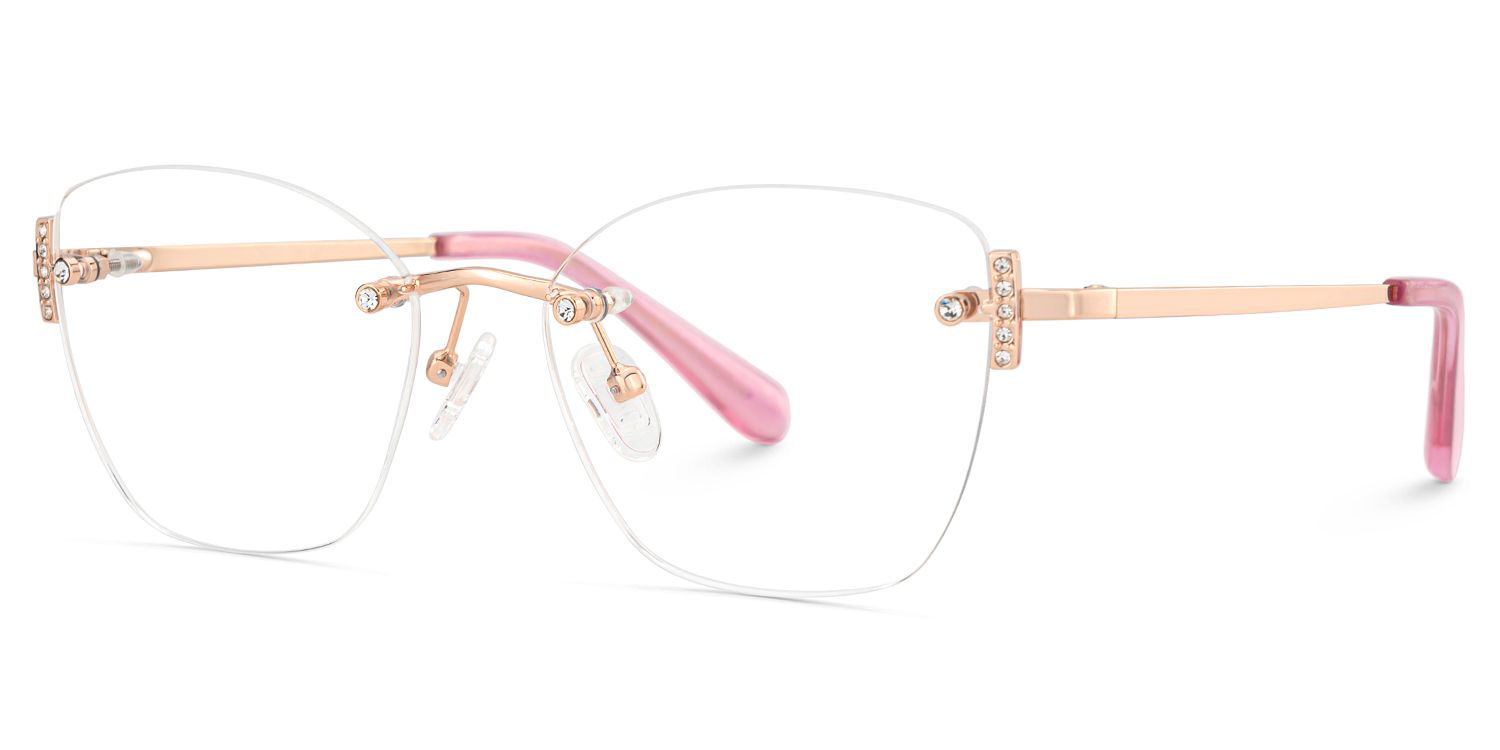 Jaxon Rosa-Gold Rechteckig Brille2