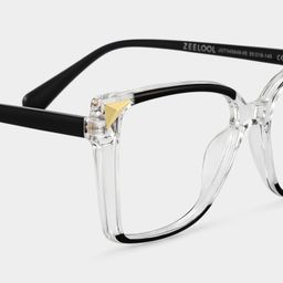 Shelia Schwarz-Klar Schmetterling Brille4