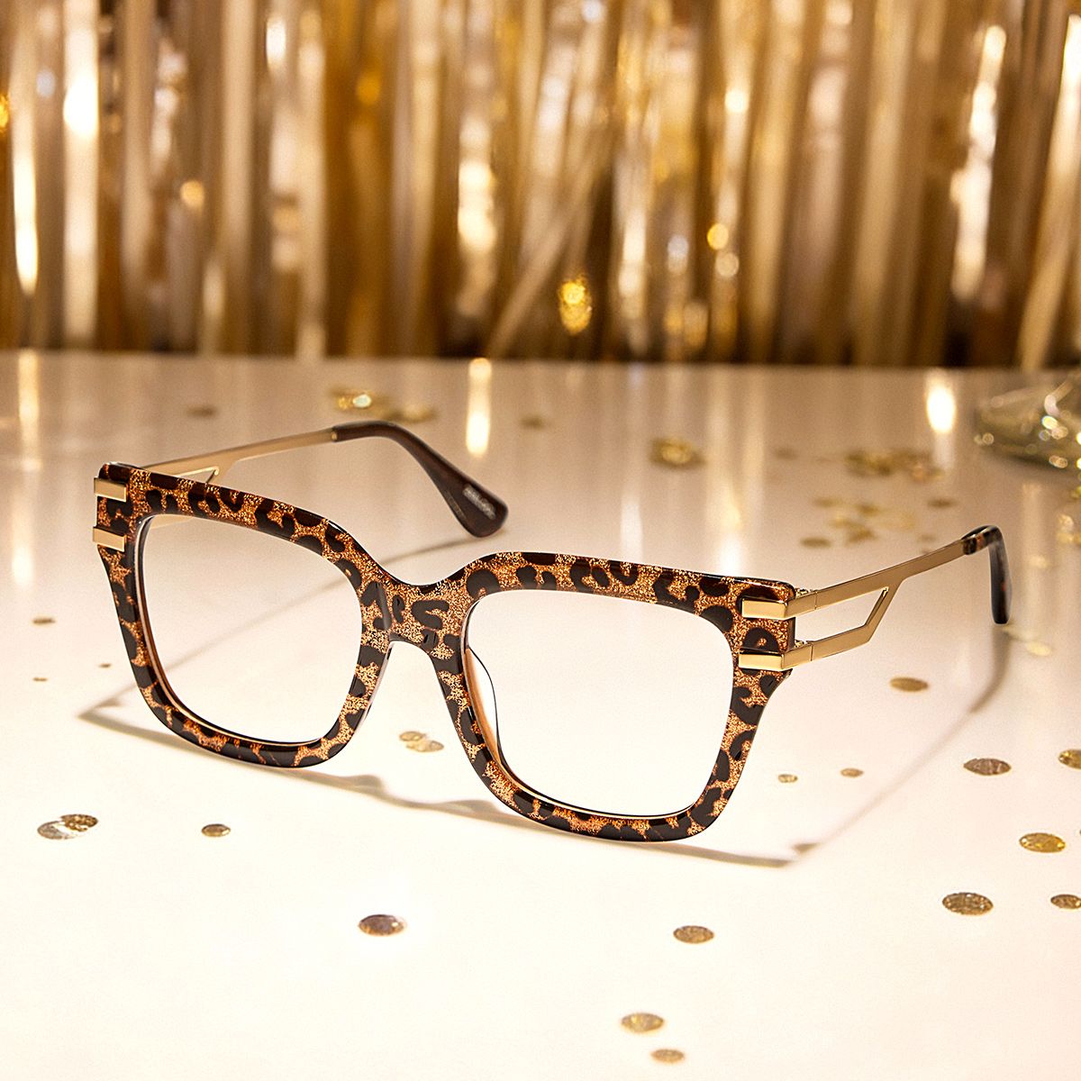 Lidia Braun-Leo Quadratisch Gemischte-Materialien Brille1