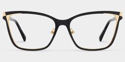 Elise Schwarz Rechteckig Brille2