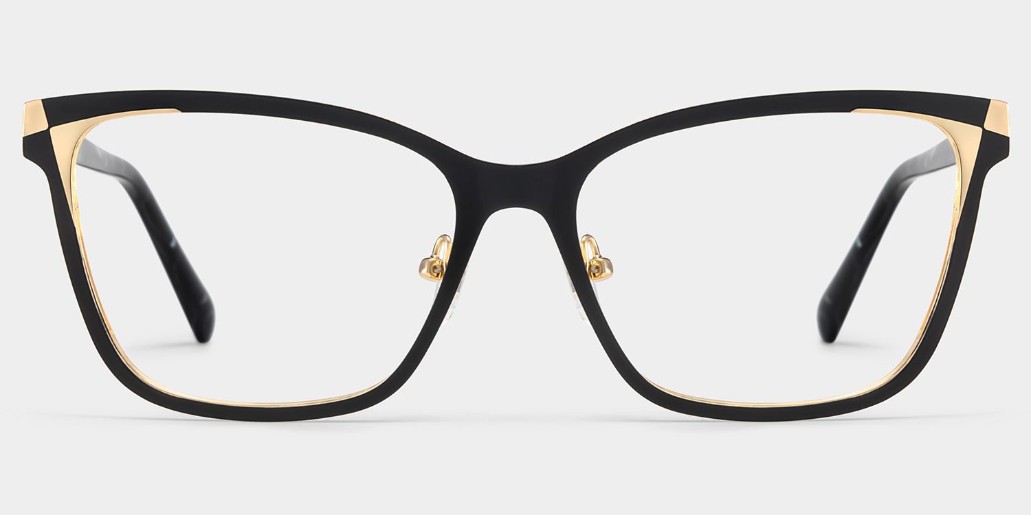 Elise Schwarz Rechteckig Brille2