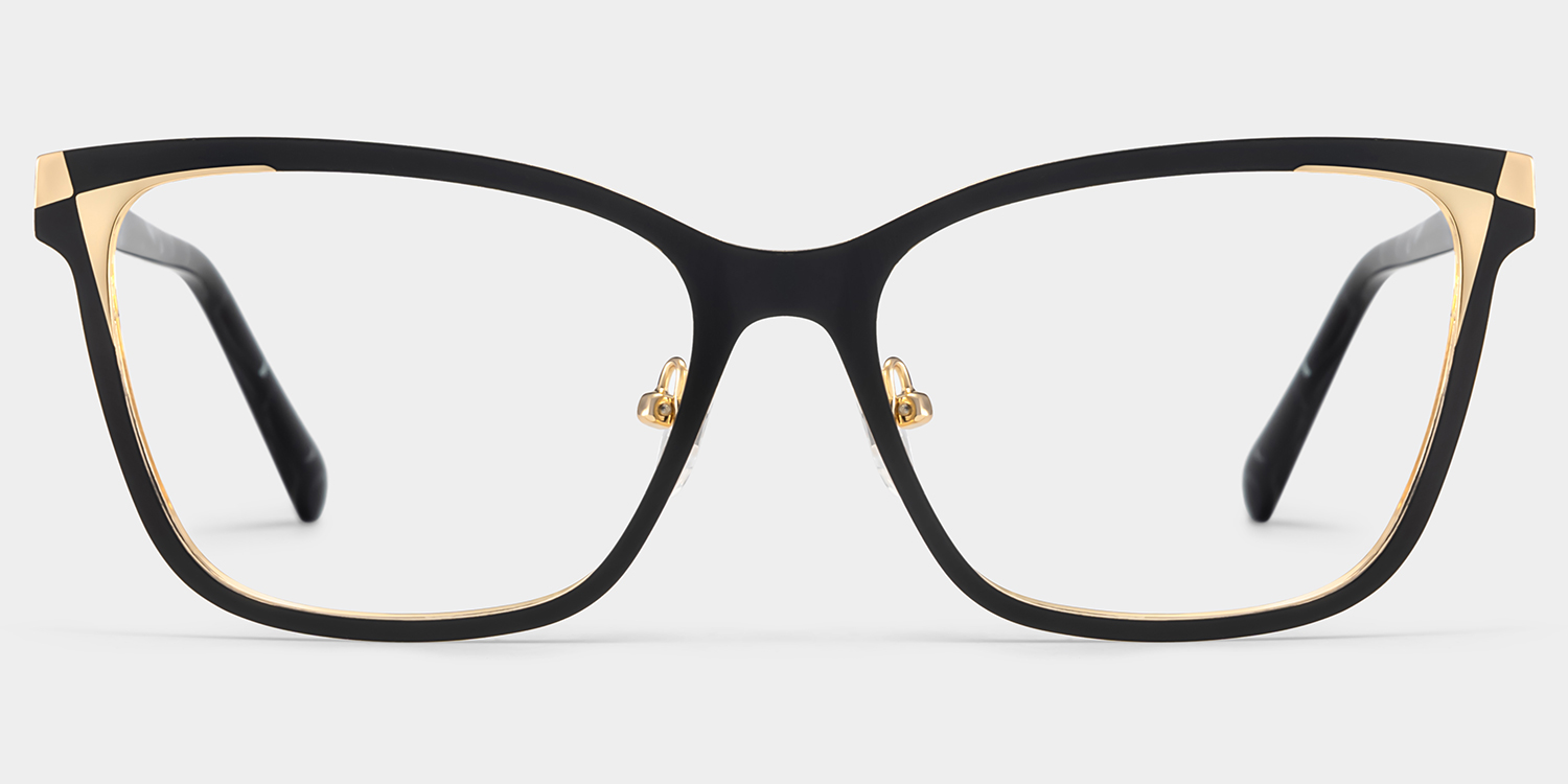 Elise Schwarz Rechteckig Brille2