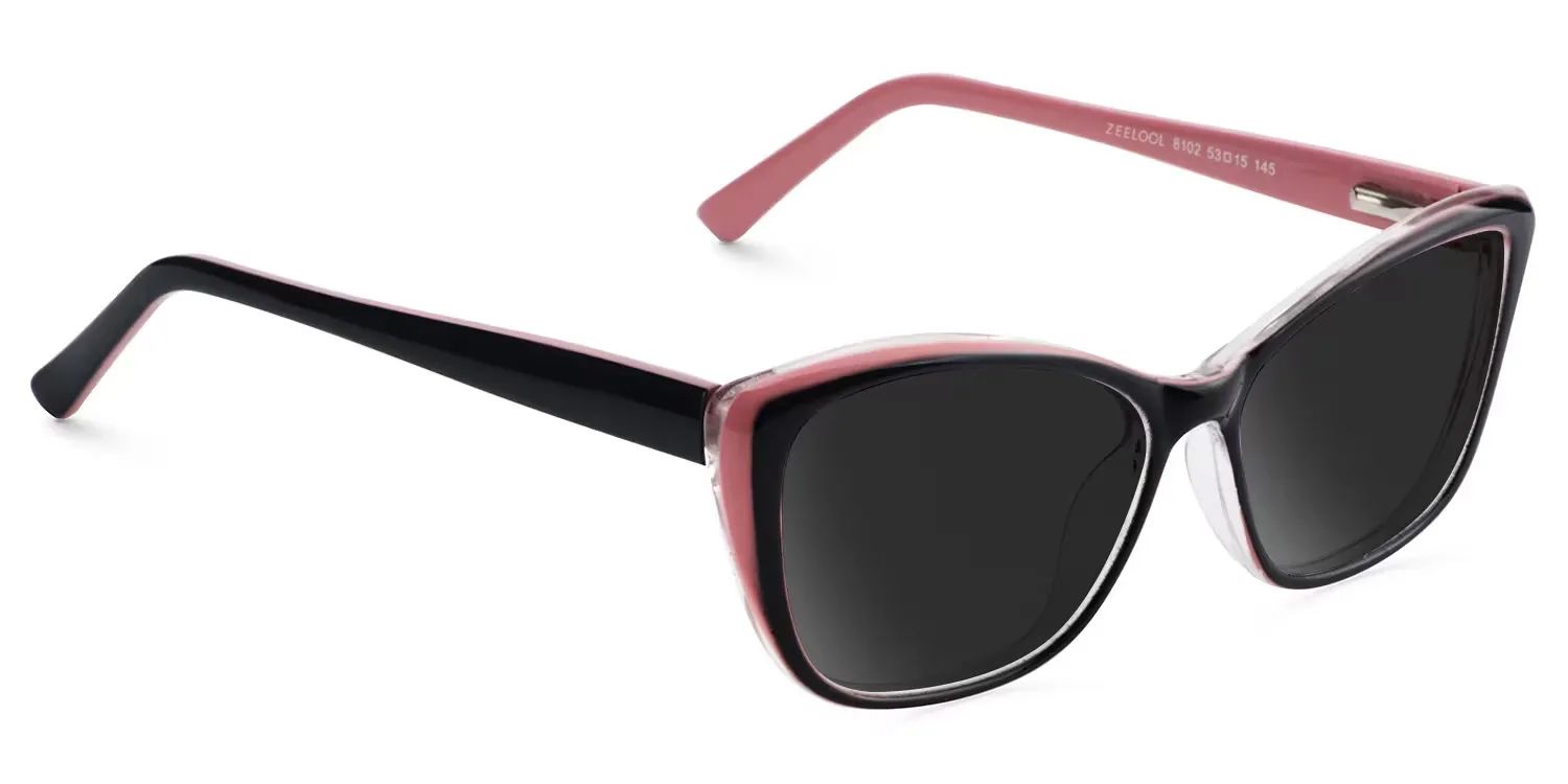 Fidelia Schwarz-Rosa Cateye Brille2