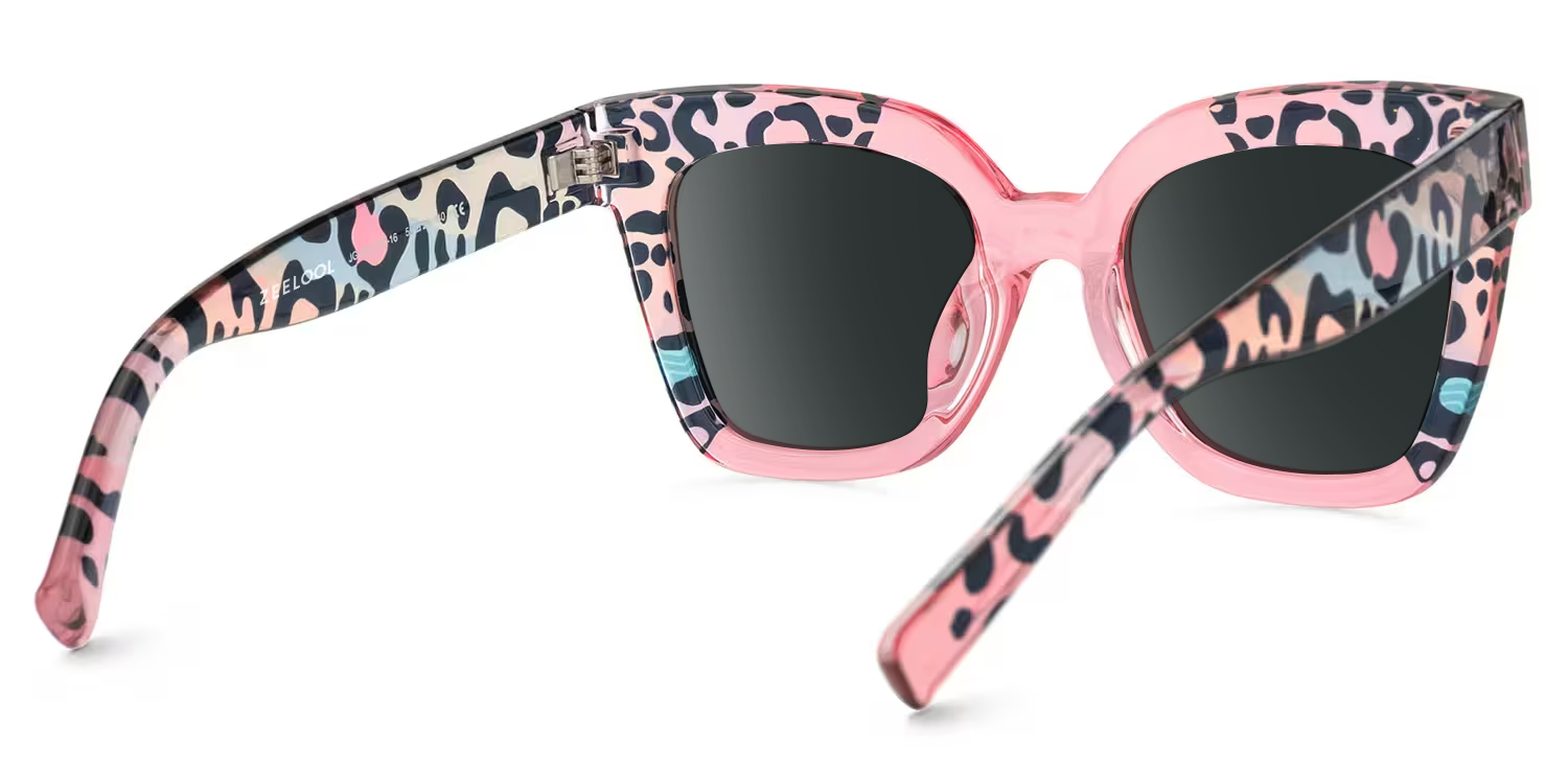 Malcolm Rosa Rechteckig TR90 Brille2