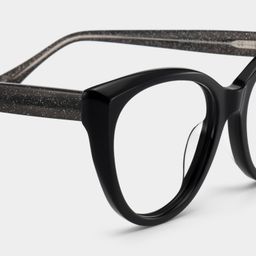 Kiera Schwarz Cateye Brille5
