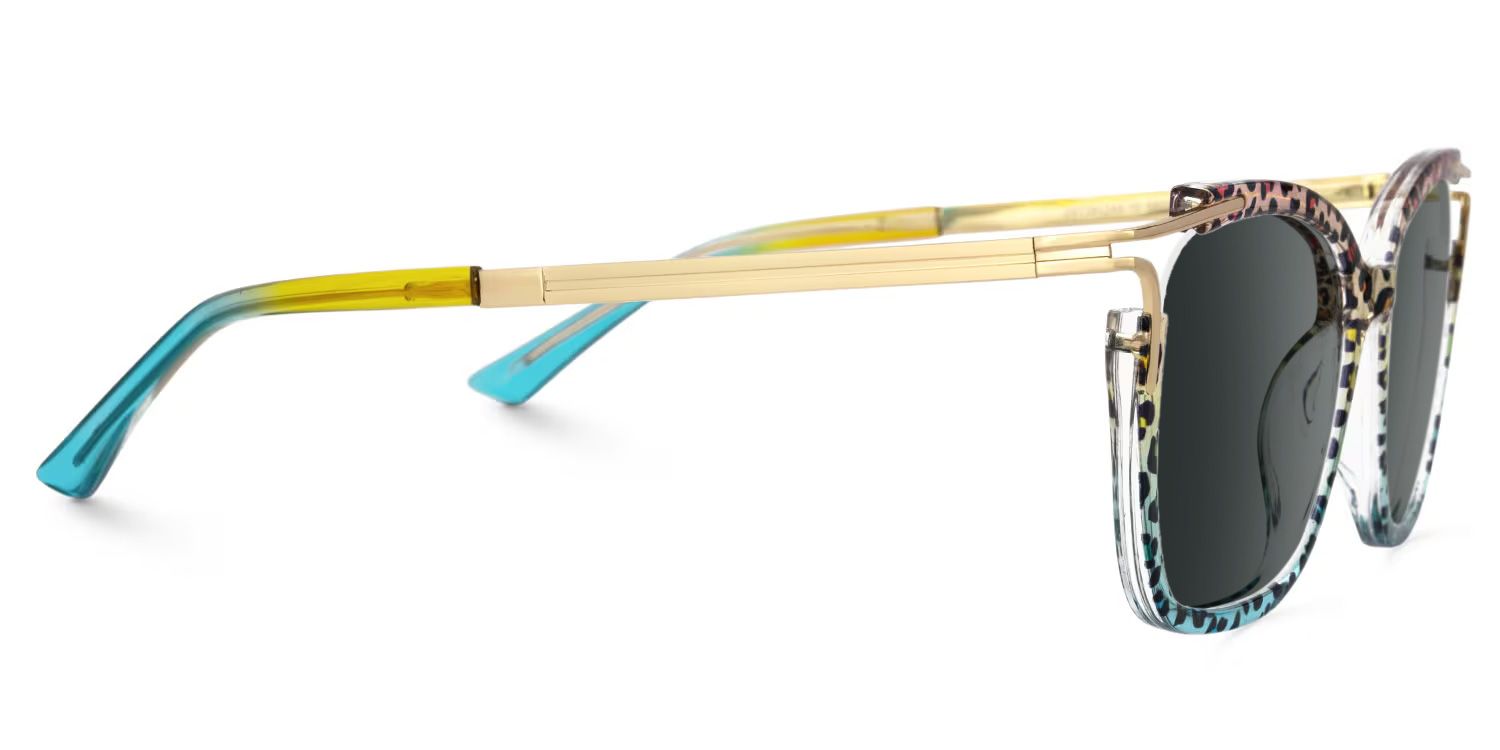 Sidibe Blau-Leo Quadratisch TR90 Brille2