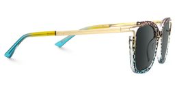 Sidibe Blau-Leo Quadratisch Sonnenbrille2