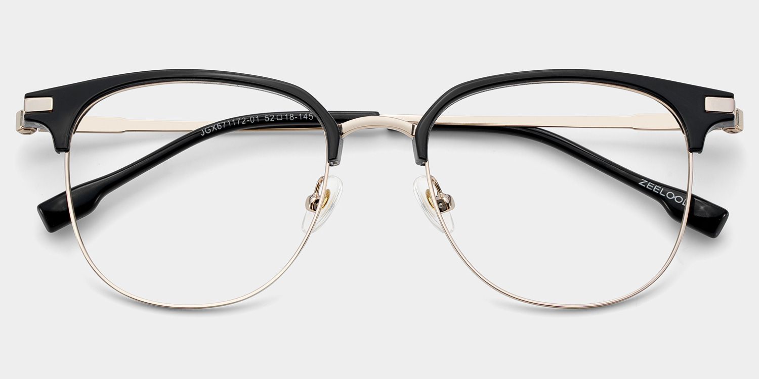 Portia Schwarz Browline Brille1