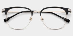Portia Schwarz Browline Brille1