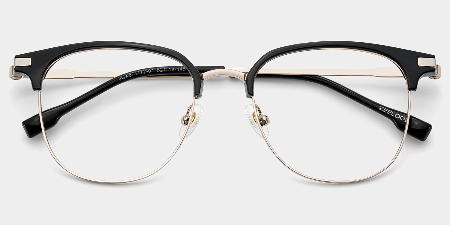 ZEELOOL Portia Schwarz Browline Brille