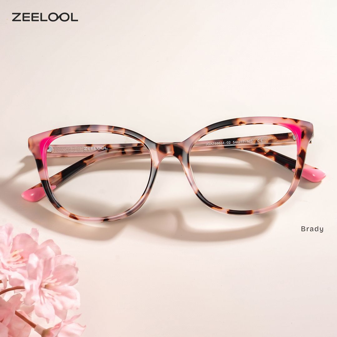 Brady Schmetterlingsbrille mit rosa Schildpatt-Rahmen für Damen | ZEELOOL2