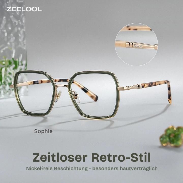 Sophie Grün Geometrisch Brille