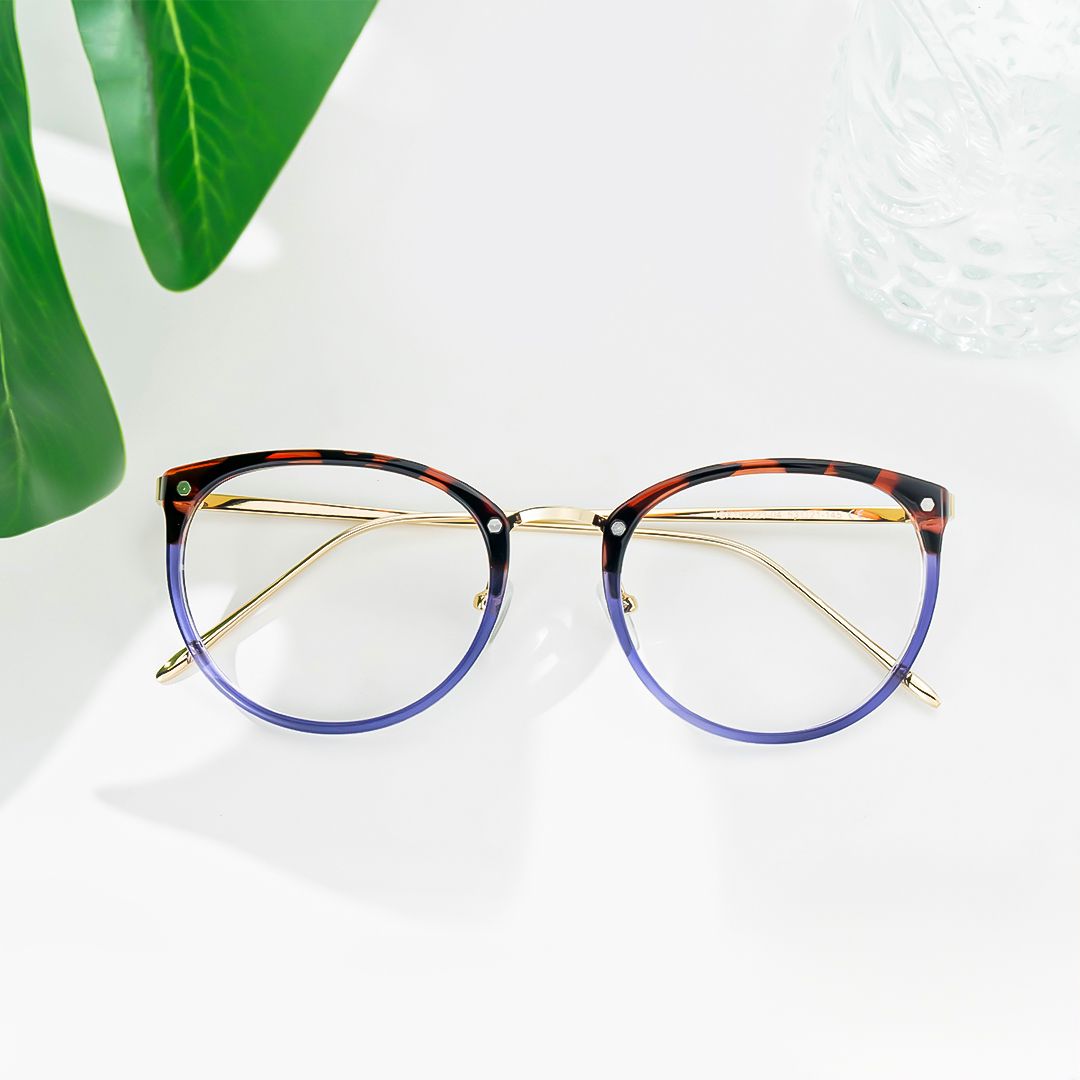 Abbas Braun-Tortoise Rund Brille0